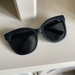 Quay Australia It's My Way Women's Sunglasses Oversized Cat Eye -Black/Smoke